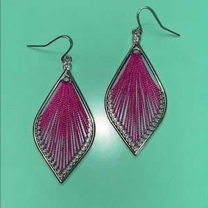 Magenta statement earrings